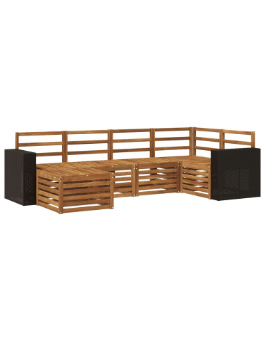 Set divano sezionale 6 pcs Naturale