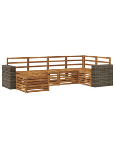 Set divano sezionale 6 pcs Naturale