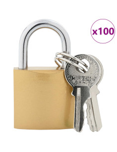 U Lock con Chiavi 100 pcs Ottone Ferro 2