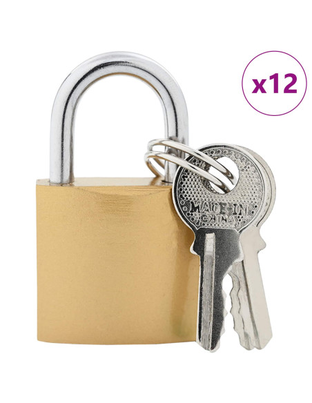 U Lock con Chiavi 12 pcs Ottone Ferro