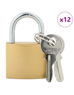 U Lock con Chiavi 12 pcs Ottone Ferro 2