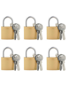 U Lock con Chiavi 6 pcs Ottone Ferro 2