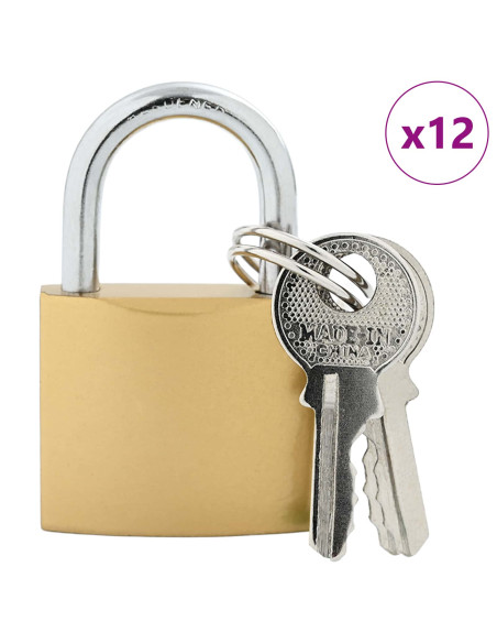 U Lock con Chiavi 12 pcs Ottone Ferro