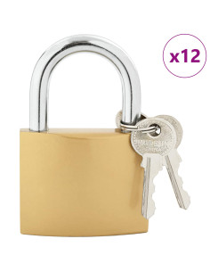 U Lock con Chiavi 12 pcs Ottone Ferro 2
