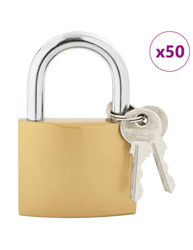 U Lock con Chiavi 50 pcs Ottone Ferro