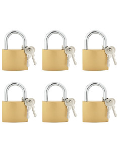 U Lock con Chiavi 6 pcs Ottone Ferro 2