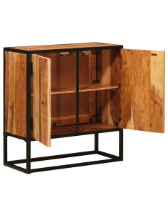 Credenza Beta Naturale 70 x 30 x 75 cm Legno di Acacia Massello 2