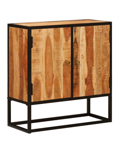 Credenza Beta Naturale 70 x 30 x 75 cm Legno di Acacia Massello