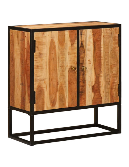 Credenza Beta Naturale 70 x 30 x 75 cm Legno di Acacia Massello