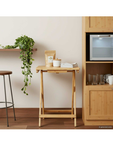 Tavolo da Cucina Naturale 40 x 30 x 53,5 cm Bambù