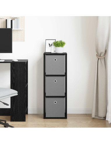 Credenza con cassetto Rovere Nero 31 x 27 x 85 cm