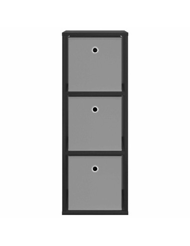 Credenza con cassetto Rovere Nero 31 x 27 x 85 cm