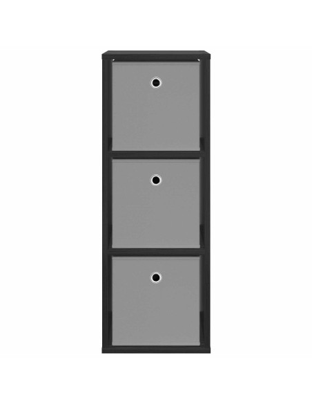 Credenza con cassetto Rovere Nero 31 x 27 x 85 cm