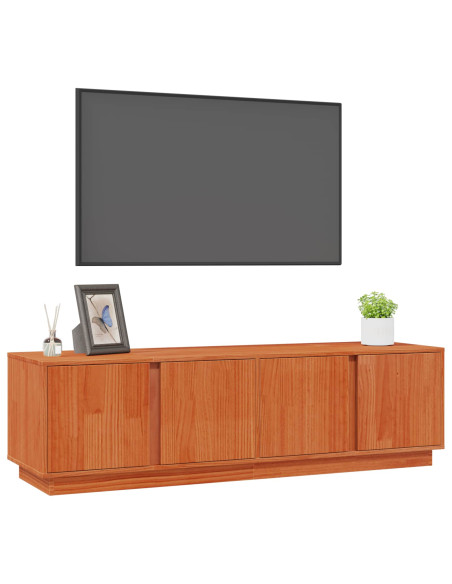 Mobile TV Marrone Cera 140 x 40 x 40 cm Legno di pino massiccio