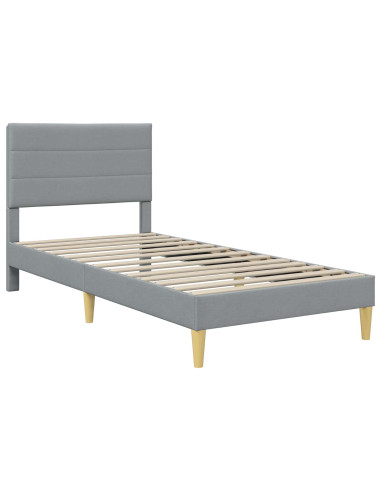 Struttura del letto Grigio chiaro 100 x 200 cm Tessuto