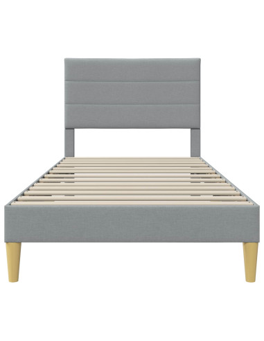 Struttura del letto Grigio chiaro 100 x 200 cm Tessuto