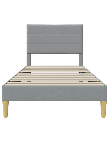 Struttura del letto Grigio chiaro 100 x 200 cm Tessuto