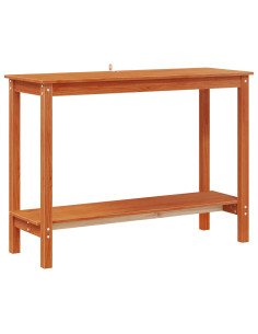 Tavolo consolle con lo scaffale Marrone Cera 110 x 40 x 80 cm 2