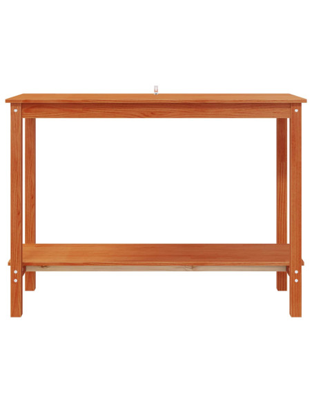 Tavolo consolle con lo scaffale Marrone Cera 110 x 40 x 80 cm
