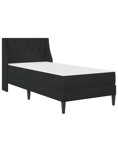 Struttura letto con materasso Nero 90 x 190 cm Velluto