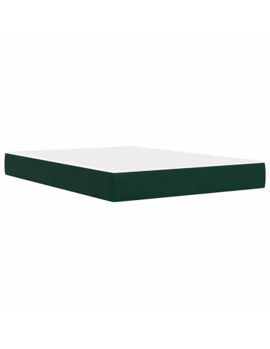 Struttura letto con materasso Verde Scuro 120 x 200 cm Velluto