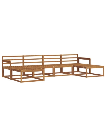 Set di divani 6 pcs Naturale Legno di Acacia Massello