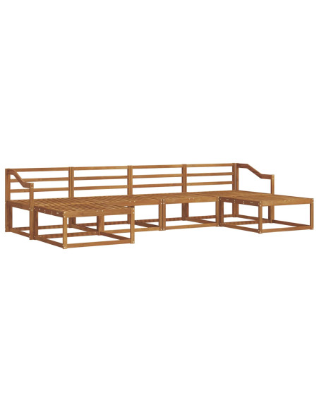 Set di divani 6 pcs Naturale Legno di Acacia Massello