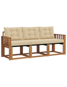 Set di divani con cuscino 3 pcs Naturale e Beige 2