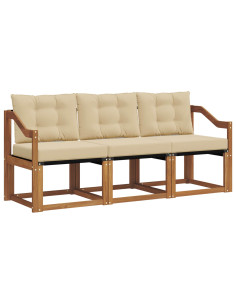 Set di divani con cuscino 3 pcs Naturale e Beige 2