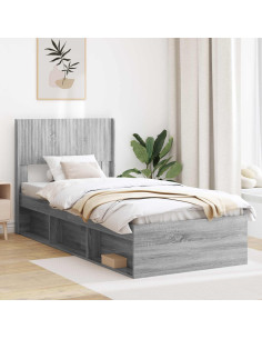 Testiera Letto Grigio Sonoma Legno ingegnerizzato