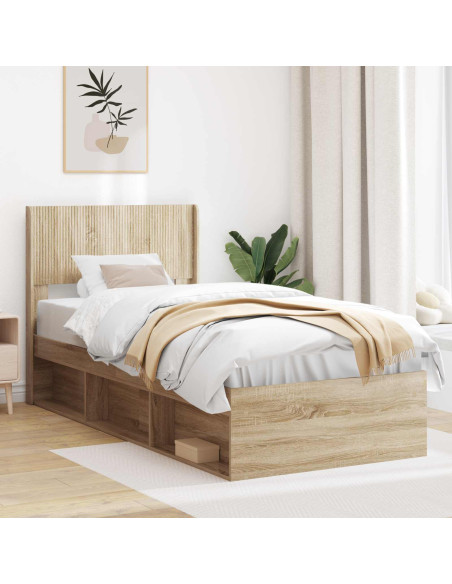Testiera Letto Rovere Sonoma Legno ingegnerizzato
