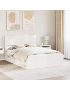 Testiera Letto Bianco Lucido Legno ingegnerizzato