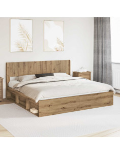 Testiera Letto Rovere Artigianale Legno ingegnerizzato