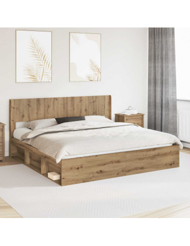 Testiera Letto Rovere Artigianale Legno ingegnerizzato