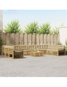 Set divani Legno di Acacia Massello