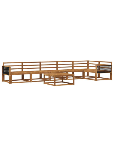 Set di divani da esterno 7 pcs Naturale
