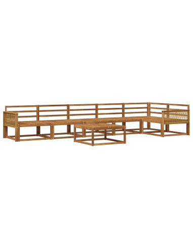 Set di divani da esterno 7 pcs Naturale
