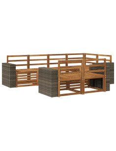 Set divano sezionale 7 pcs Naturale