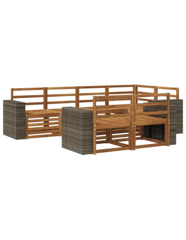 Set divano sezionale 7 pcs Naturale