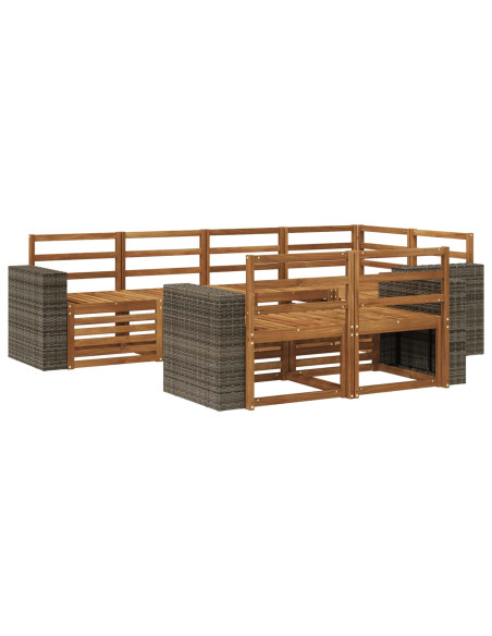 Set divano sezionale 7 pcs Naturale