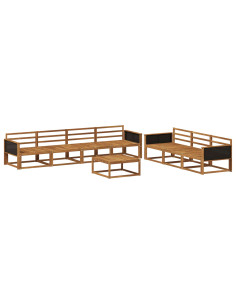 Set di divani da esterno 8 pcs Naturale