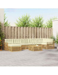 Set di divani da esterno con cuscino 8 pcs