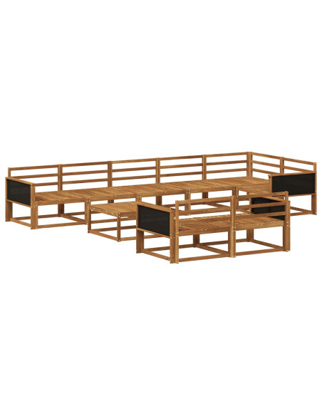 Set di divani da esterno 9 pcs Naturale