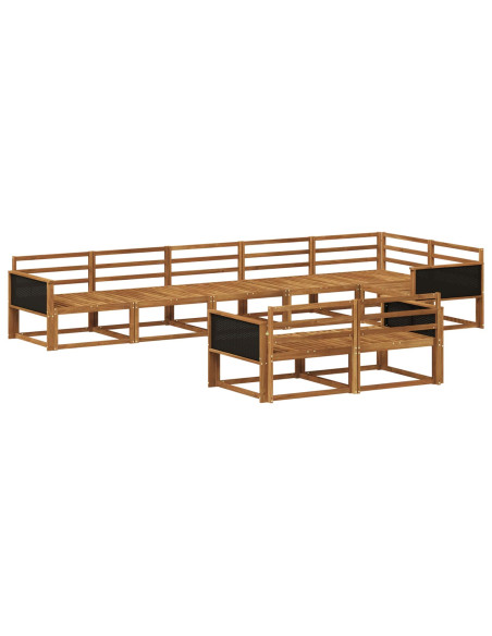 Set di divani da esterno 8 pcs Naturale