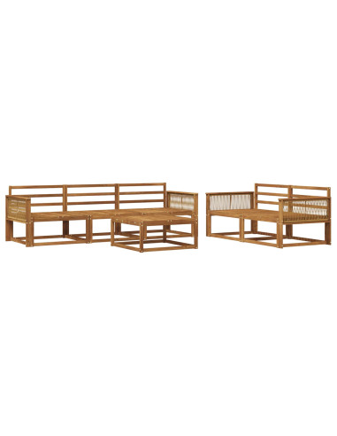 Set di divani da esterno 6 pcs Naturale