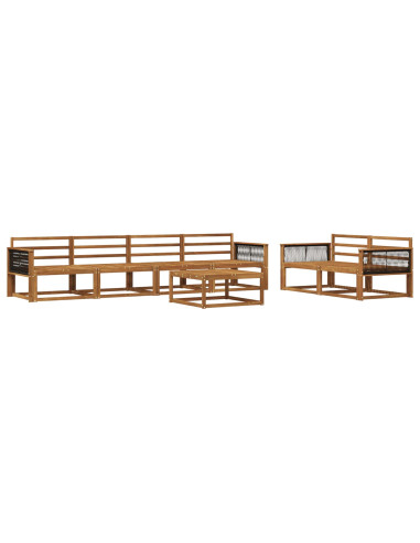 Set di divani da esterno 7 pcs Naturale