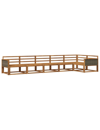 Set di divani da esterno 6 pcs Naturale