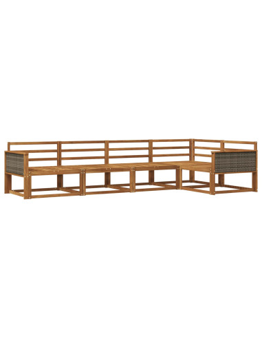 Set di divani da esterno 5 pcs Naturale