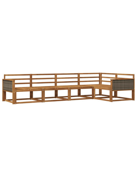 Set di divani da esterno 5 pcs Naturale