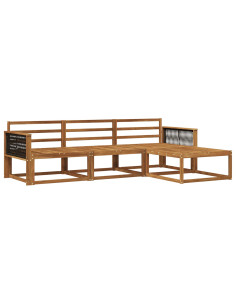 Set di divani da esterno 4 pcs Naturale